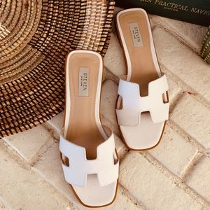 Steven By Steve Madden | Shoes | Steven By Steve Madden Hadyn White H Strap  Sandal | Poshmark